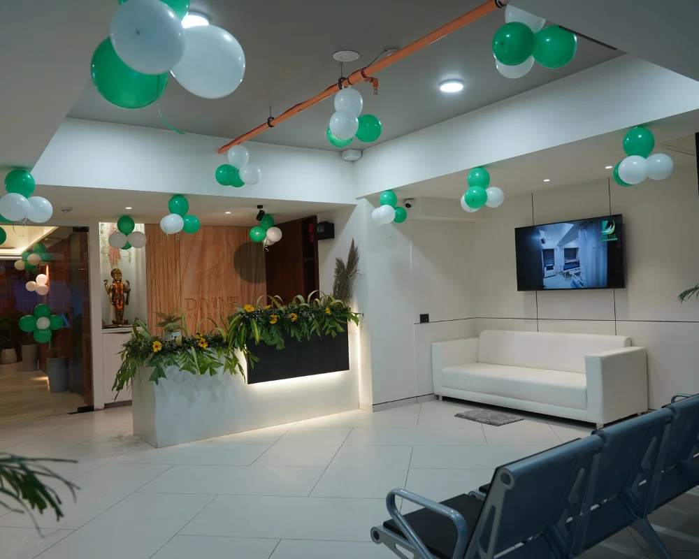 Hospital reception and waiting lounge