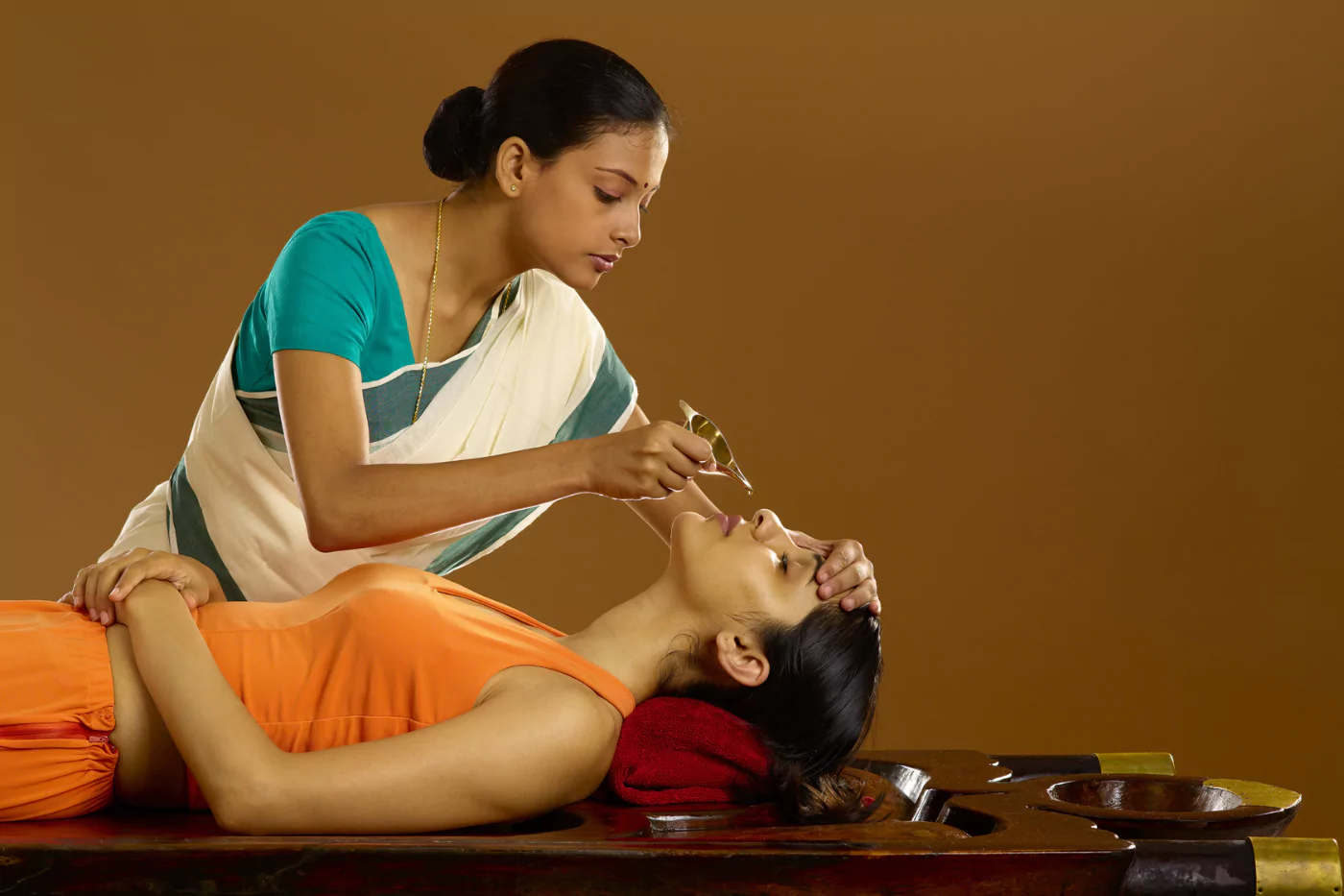 Medicated oils through the nasal passage for head and sinus relief